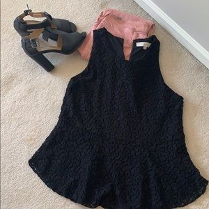 Loft Peplum lace top
